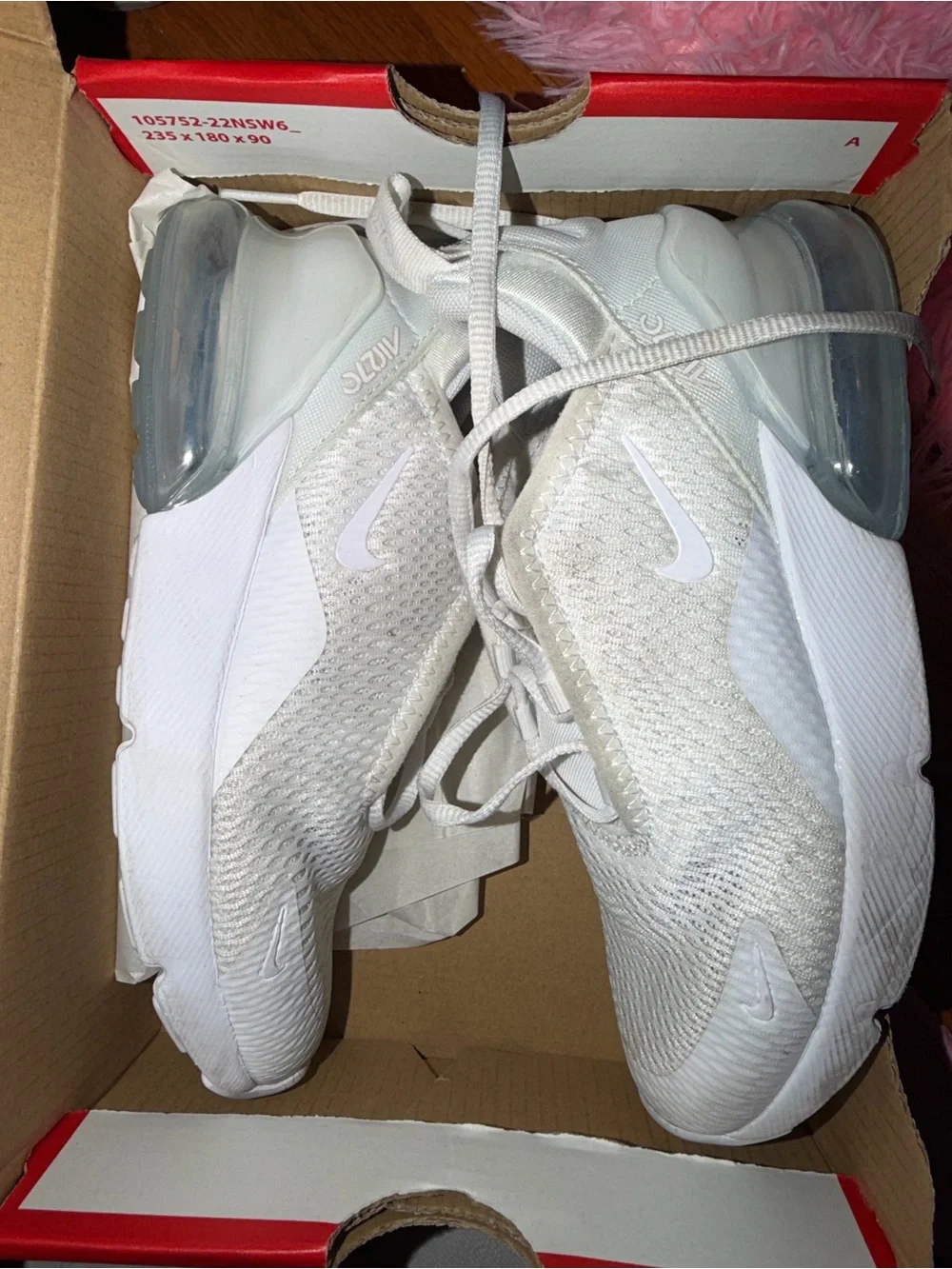 Nike Kids All-White Mesh Sneakers